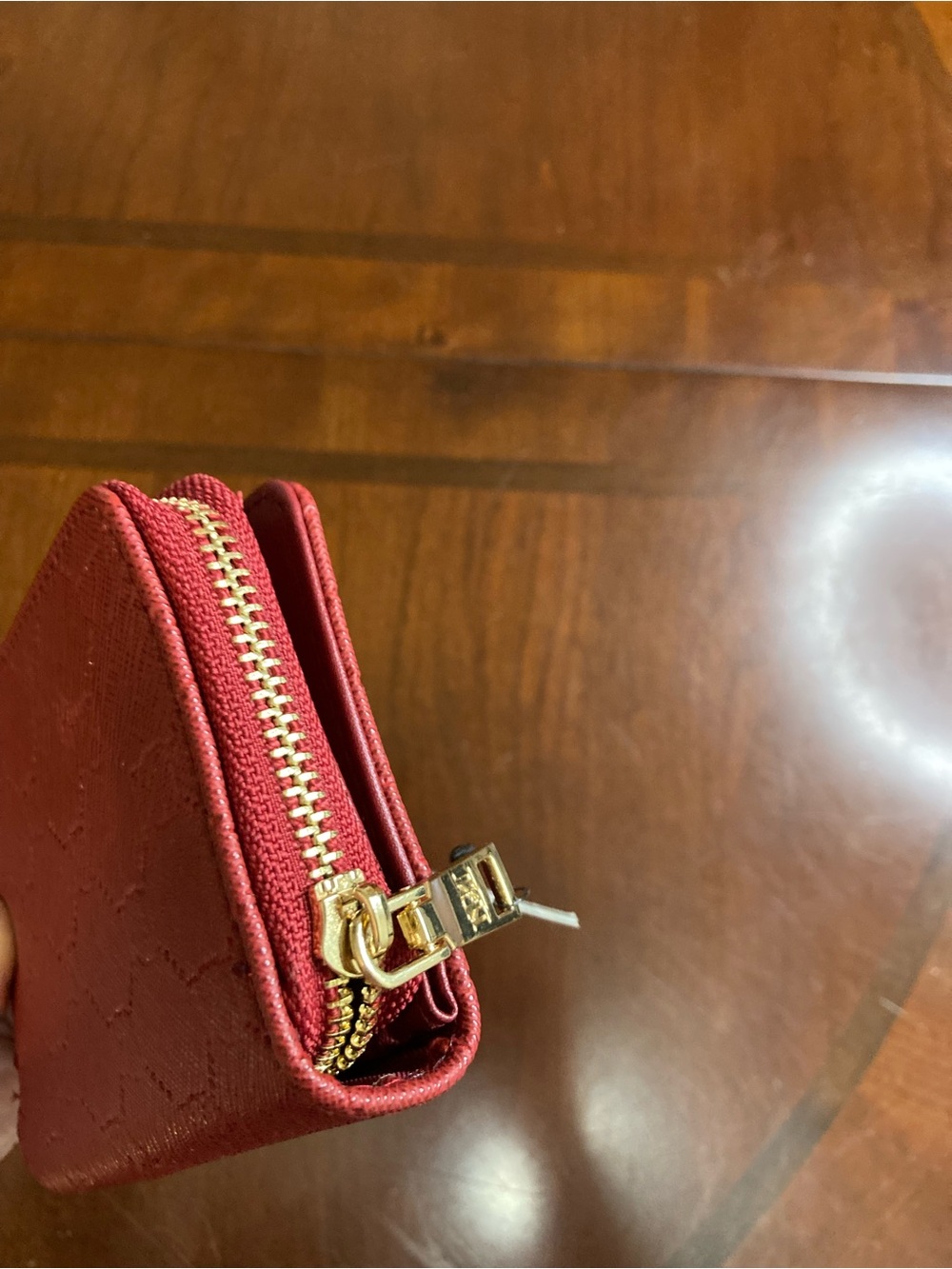 Badgley Mischka Wine Red Vegan Leather Wallet NWT - Picture 4 of 9